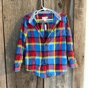 Cat & Jack Red and Blue Button Down Shirt